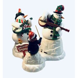 Mr. Christmas Duelling Banjo Snowman Jamboree Plays Music Vintage READ